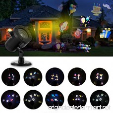 Eyourlife 12 Slides LED Projector Lights IP65 Waterproof Christmas Projector Lights Ideal for Indoor and Outdoor Decoration St Patricks Day Holiday Party Home Garden - B0774MPYYW