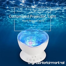 HCMP LED Night Light Projector with Timer Remote Music Speaker 7 Lighting Modes Relaxing Light Show Mood Lamp for Baby Kids Adults Living Room Bedroom Ocean Wave Projector - B075XHDQ9P