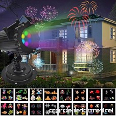 HIOTECH Light Projector 16 PATTERN GOBOS Built-In Remote Control Waterproof Design with UL Certification for Decoration Lighting on Christmas Halloween Holiday Party (Light Projector) - B0752BMKFL