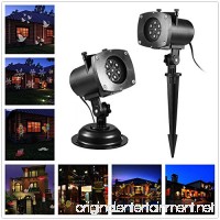 Homdox Christmas Projector Light 12 Theme Patterns Landscape Projector Lights for Christmas Halloween Birthday Wedding Party Outdoor Tree Landscape Projector Waterproof with Standard US Plug - B01M9GNT6V