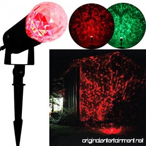 Joiedomi Rotating Outdoor LED Spotlight Light Show Red and Green for Winter Holiday Christmas Decorations Kaleidoscope Projection Light - B077PPJ2WG