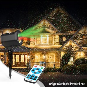 Laser Christmas Lights InnooLight Outdoor Christmas Laser Lights Show Red and Green Starry Christmas Lights Projector Laser Holiday Lights with RF Remote for Outdoor Garden Halloween Decoration - B07411NGKW