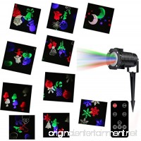 Leaton Christmas Projector Light Outdoor Automatically Waterproof Projector Snowflake Spotlight Lamp Show for Halloween  Holiday  Party  Landscape and Garden Decoration 10PCS Pattern Lens Light - B01M6AMP6Q