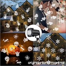 Led Christmas Light Projector Ucharge Indoor Outdoor Snowflake Spotlight Rotating Night Light Projector 10 Slides Dynamic Lighting Landscape Led Projector Light Show Party Holiday Decoration White - B01IOISY0W