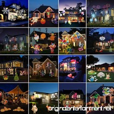 LED Christmas Lights Projector UMWON Waterproof LED Projector 16 Detachable Slides DIY Decorative Projection Lights with Remote Control for Halloween Christmas Day Birthday Party Festival - B0769N5DRS