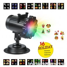 LED Christmas Projector Lights - Led Landscape Spotlight with 16 Full Color Slides Motion Led Light Projector for Christmas Halloween Thanksgiving Birthday Party Easter Wedding Holiday Decoration - B075RFVFTC