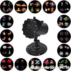 LED Projector Light OKPOW Waterproof Landscape Snowflake Spotlight with 16 Interchangeable Slides for Christmas Halloween Birthday Wedding Party Outdoor Indoor Home Decor - B074L4BL69