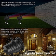 LED Projector Lights KOLIER Landscape Spotlight with Interchangeable 16 Slides Waterproof Holiday Projector Light with Remote Control for Party / Birthday - B076D9P7DV