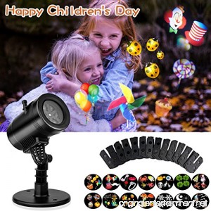 Led Projector Lights Waterproof 14 Moving Pattern Snowflake Star Holiday Shower Projector Outdoor Indoor Slides Show Projection Decoration Lighting for Xmas Birthday Wedding Party - B071GTPXR9