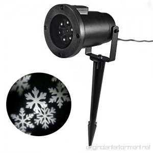 Myhome LED Christmas Light 4W LED Moving Snowflake Spotlight Dynamic Landscape Projector Light Lamp Party Light for Holiday Garden House Indoor/Outdoor Decor–Waterproof and Fun Toys for Children - B01N3P5S05