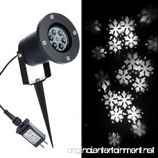 Outdoor Chritsmas Decorations LED Snowflake Projector Lights White Holiday Snowfall Waterproof Landscape Lights for Halloween Garden House Party Wedding Lawn Disco Xmas Decorations - B075WNGJRS