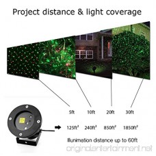 Outdoor RGB Dynamic Firefly Laser Projector & Starry Laser Lawn Light with Wireless Remote Multi-Mode Optional Timing Functions IP65 Waterproof for Patio Lawn Garden Landscape (Red and Green) - B077G3B8BY