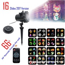Party Light Projector 2017 Newest Version Bright Snowflake Projector Led Landscape Spotlight with 16 Slides Dynamic Lighting Landscape Light Show for Halloween Birthday Party Holiday Decoration - B076KC6F3H
