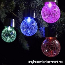 Purelemon Solar Crack Glass Ball Hanging Light Multicolor Change LED Light Outdoor Christmas Decoration Light Landscape Light - B07F9T9F4Y
