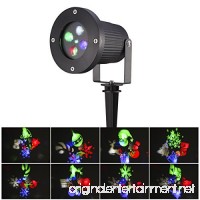 S&G Indoor Outdoor LED Moving Snowflakes Spotlight Lamp  Wall and Tree Christmas Holiday Garden Landscape Decoration Projector Light - B01M8LE43U