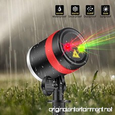 SKONYON Christmas Laser Lights Show Red and Green Star IP65 Waterproof Outdoor Laser Light Projector Lightswith Remote for Christmas Holiday Party Landscape and Garden Outdoor Decorations - B07416PK5Q