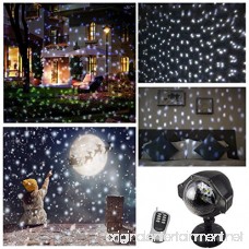 Snowfall LED Lights AOLOX Christmas Snowflake Rotating Projectors Lights Remote Control Waterproof Outdoor Landscape Decorative Lighting for Patio Garden Halloween Christmas Holiday Wedding Party - B0765VLF3G