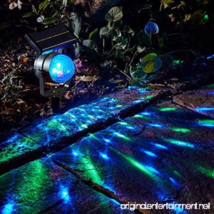 Solar-Powered LED Rotating Colourful Projection Lamp Sound Sensor Magic Ball Yard Garden Festival Wedding Decoration - B07CV85JQB
