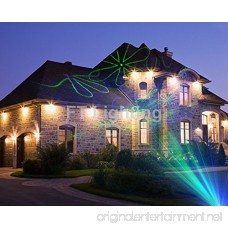 SUNY Outdoor Laser Decoration Projector Waterproof Garden Lighting Green Blue Dual Color 20 Gobos Landscaping Blue LED Background Night Lights Landscape Yard House Holiday Dance Party Disco Decor - B01M28T3KU