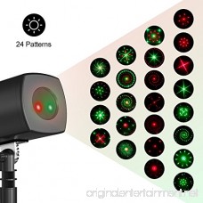 TEC.BEAN 24 Patterns Christmas Landscape Lights Galaxy Star Projector Lights Auto Timer Outdoor Rotating Waterproof Light for Halloween Christmas Decoration Stage Light Party Holiday(Red-Green) - B073ZDNTPP
