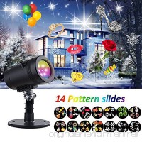 TOFU Holiday Lights Projector  LED Waterproof Star Rotating Snowflake Motion Shower Landscape Projection Slide Show Lighting Display for Holiday House Garden Birthday Halloween Party Xmas Decorations - B0768VD5FJ