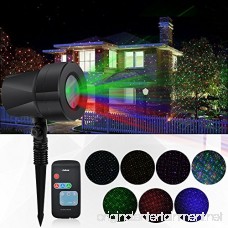 Uoune Outdoor Light Projector Christmas Light Show Red Green Blue Projector lamp Waterproof Firefly Projection Lights For Halloween Landscape Wedding Birthday Party Home Garden Decoration - B0769W8FPM