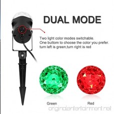 Waterproof Magic Spotlight ICOCO Rotating Led Projector Light with Flame Lighting for Home Garden Party Christmas Festival Decorations (Red+Green) - B073QJNW97