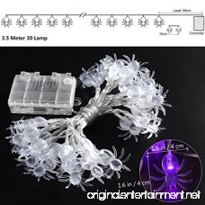 YUNLIGHTS Halloween Spider String Lights Battery Operated 11.5ft 30 LED Waterproof Decoration Lights 8 Lighting Modes for Indoor/Outdoor Halloween Party Christmas Holiday Yard Decorations Decor - B071KK7DXL