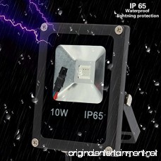 10W RGB LED Flood Lights Indoor Color Changing Light with Remote Control Outdoor IP65 Waterproof 16 Colors 4 Modes Dimmable Exterior LED Flood Lighting Stage Lighting with US 3-Plug - B07BFTMPKF