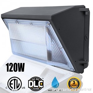 120W LED Wall Pack Light (Wall Pack Light 5000K Daylight) Waterproof Commercial/Industrial Outdoor Wall Pack Lighting 500~600W HPS/HID Bulb Replacement - B074M66FNR