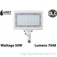 50W LED Flood Outdoor Waterproof Fixture ˜Knuckle Mount Solution for Landscape/Security Lighting 50W=250W Equivalent; 7 048 LMS; 100-277V; Wet Location Rated; 50 000 Life Hours; (Warm White 3000K) - B07DWGD3MT