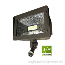 LED Flood Light Dusk-to-Dawn Photocell 180° Adjustable Knuckle 50W (250W Equivalent) Waterproof Outdoor Area Lighting 5000K 5500lm 100-277Vac ETL Qualified DLC Listed 10-Year Warranty by Kadision - B072BYTC96