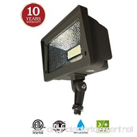 LED Flood Light  Dusk-to-Dawn Photocell  180° Adjustable Knuckle  50W (250W Equivalent)  Waterproof Outdoor Area Lighting  5000K 5500lm 100-277Vac ETL Qualified DLC Listed 10-Year Warranty by Kadision - B072BYTC96