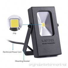 LOFTEK Nova Mini Daylight White 10W LED Flood Light Plug in IP65 Waterproof Outdoor Security Spotlight 5000K - B07443V68S
