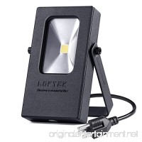 LOFTEK Nova Mini Daylight White 10W LED Flood Light  Plug in IP65 Waterproof Outdoor Security Spotlight  5000K - B07443V68S