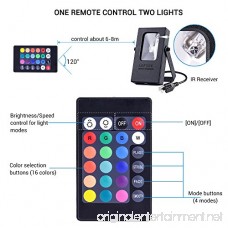 LOFTEK RGB LED Flood Light Nova Mini 10W Outdoor light Waterproof IP65 Spotlight 16 Colors Changing and 4 Modes with Remote Control 2-Pack - B07CMNL8FX