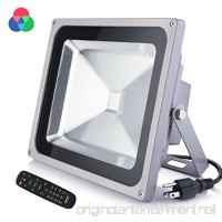LOFTEK RGB LED Flood Light  Proto 50W Outdoor light  Waterproof IP65 Spotlight  16 Colors Changing and 4 Modes with Remote Control  Black - B00CRB1KB8