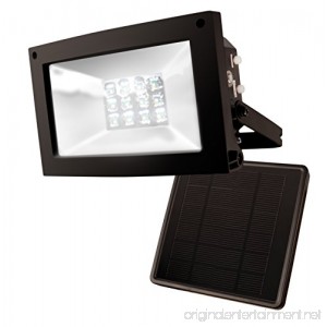 MAXSA Solar-Powered 10 Hour Floodlight. Uplight Signs Flags Statuary & Outdoor Spaces. Durable & Weatherproof Dusk-to-Dawn Solar LED Light Black in Reshippable package 40330-RS - B01MTWI56L