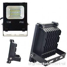 MELPO 15W LED Flood Light Outdoor Color Changing RGB Floodlight with Remote 120 RGB Colors Warm White to Daylight Tunable IP66 Waterproof US 3-Plug - B074H99225