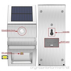 OxyLED TSP-02 Solar Motion Sensor LED Wall Mount Path Light Silver - B00N4L1VMS