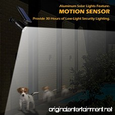 Solar Motion Sensor Light Outdoor 1400Lumens 5-Watts(110W Equiva.) Aluminum Auto On/Off and Dim to Bright Outdoor Flood Security Light Spotlight for Deck Yard Gutter Patio Garden Path Driveway Stair - B07BJ6FWVL