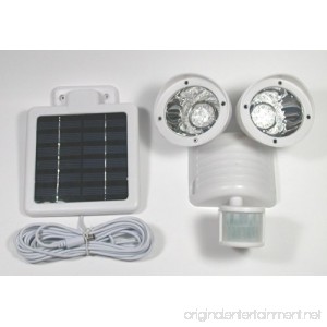 Solar Motion Sensor Security Spotlight 22 LED Dual Flood Light White - B00NN739VY