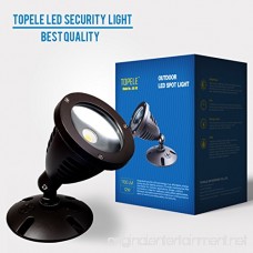 TOPELE 1100LM LED Flood Light LED Outdoor Security Light Exterior Flood Lights Fixture with CREE LED Source for Landscape Light Commercial Home Garden Yard Waterproof Brown - B0196SPDVW