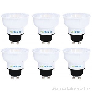 Viribright 750099-6 MR16 35W Equivalent LED Light Warm White 2700K GU10 Base Wide Flood 115° Beam Angle (Pack of 6) Dimmable Cool White 6 Piece - B078J2N78P