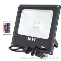 ZHMA 30W RGB LED Flood Light Color Changing Waterproof LED Security Light With US 3-Plug & Remote Control for Tree lake Garden Scenic spots  decorations lights - B01J7PIZQO