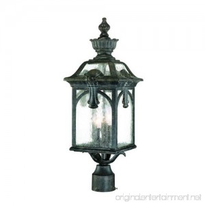Acclaim 7117BC Belmont Collection 3-Light Outdoor Light Fixture Post Lantern Black Coral - B003D4MACG