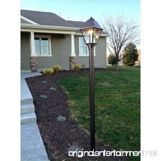 Espero 96-in Outdoor Light Post with Fiberglass Lamp Post for Yard Driveway Black - B01IV48DS2