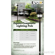 Espero 96-in Outdoor Light Post with Fiberglass Lamp Post for Yard Driveway Black - B01IV48DS2