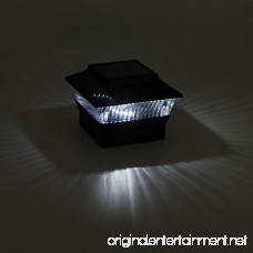 GreenLighting 8 Pack Solar Power Square Outdoor Post Cap Lights for 4x4 PVC Posts (Black) - B07F7KJ248