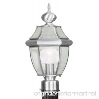 Livex Lighting 2153-91 Outdoor Post with Clear Beveled Glass Shades  Brushed Nickel - B004RNYW9G